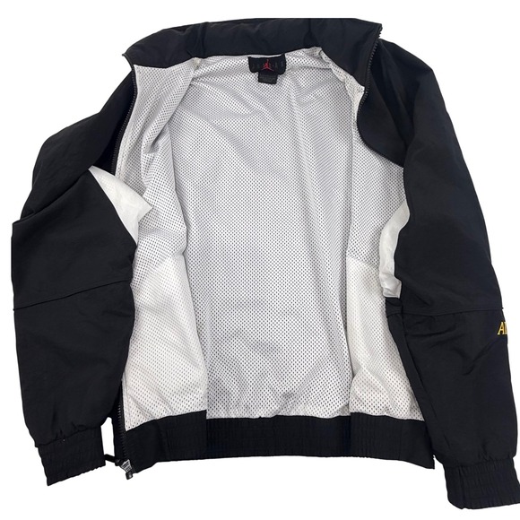 Nike Air Jordan Black Windbreaker Jacket Mens Large Colorful Graphic Logo - Picture 8 of 9